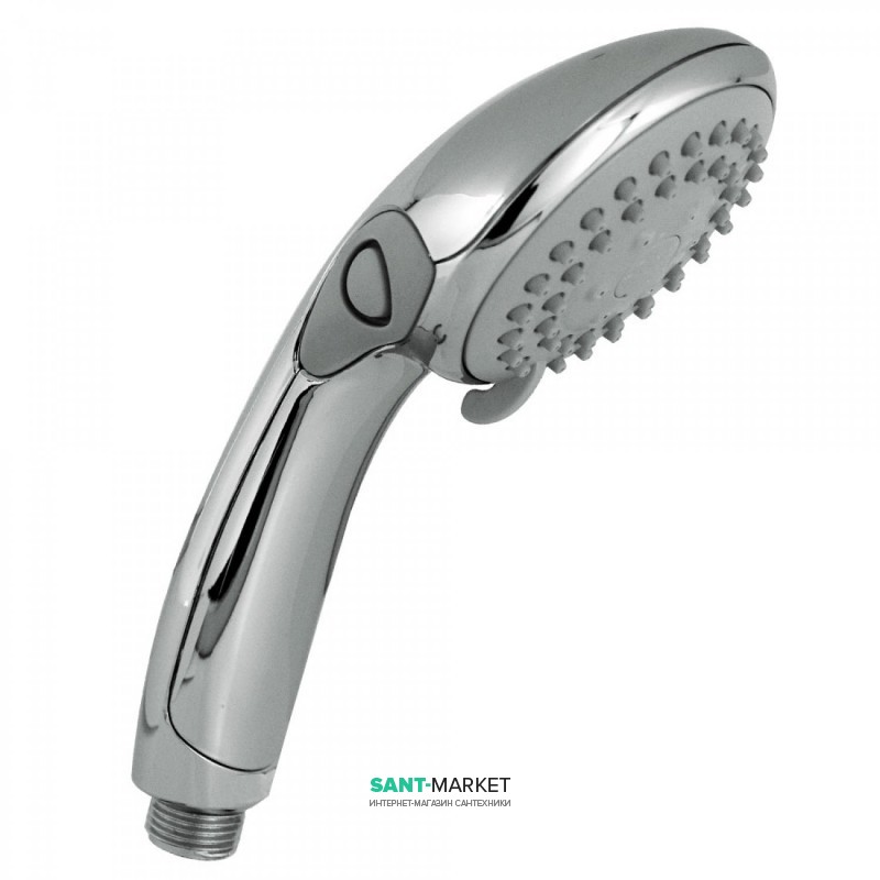 Душевая лейка Tres Pausa Ø75 мм с гидромассажем 2 типа струи хром 134530