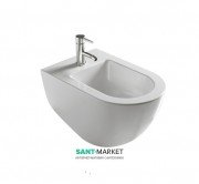 Біде Galassia Dream підвісне з отвором під змішувач з переливом білий 7313