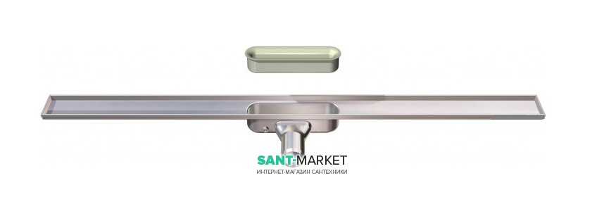 Душовою канал ACO ShowerDrain C 70х585 мм низький сифон без решітки нержавіюча сталь 408742