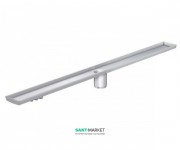 Душевой канал ACO ShowerDrain C 70х985 мм с вертикальным выпуском без сифона без фланца нержавеющая сталь 408753