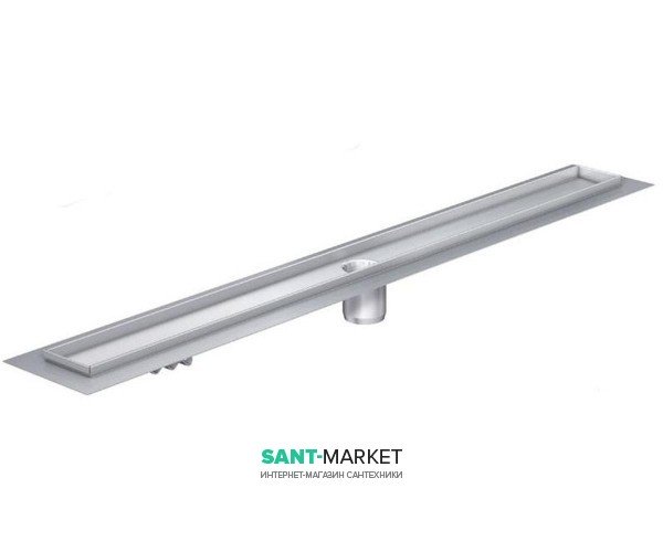 Душевой канал ACO ShowerDrain C 70х685 мм с вертикальным выпуском без фланца без сифона нержавеющая сталь 408729