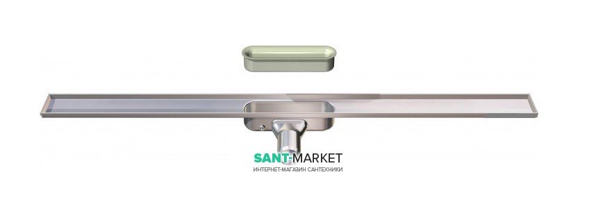 Душевой канал ACO ShowerDrain C 70х785 мм низкий сифон без решетки нержавеющая сталь 408744