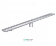 Душевой канал ACO ShowerDrain C 70х885 мм с вертикальным выпуском без сифона без фланца нержавеющая сталь 408752