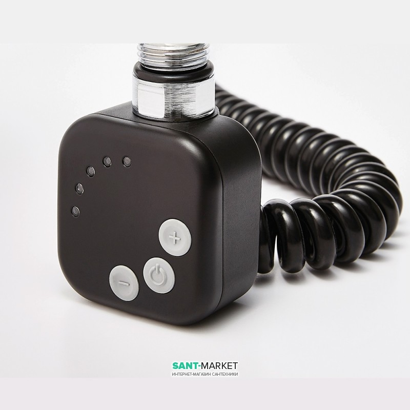 Тэн для полотенцесушителя электрический HeatQ HEC 300 Вт с кабелем черный H300.BL.SC