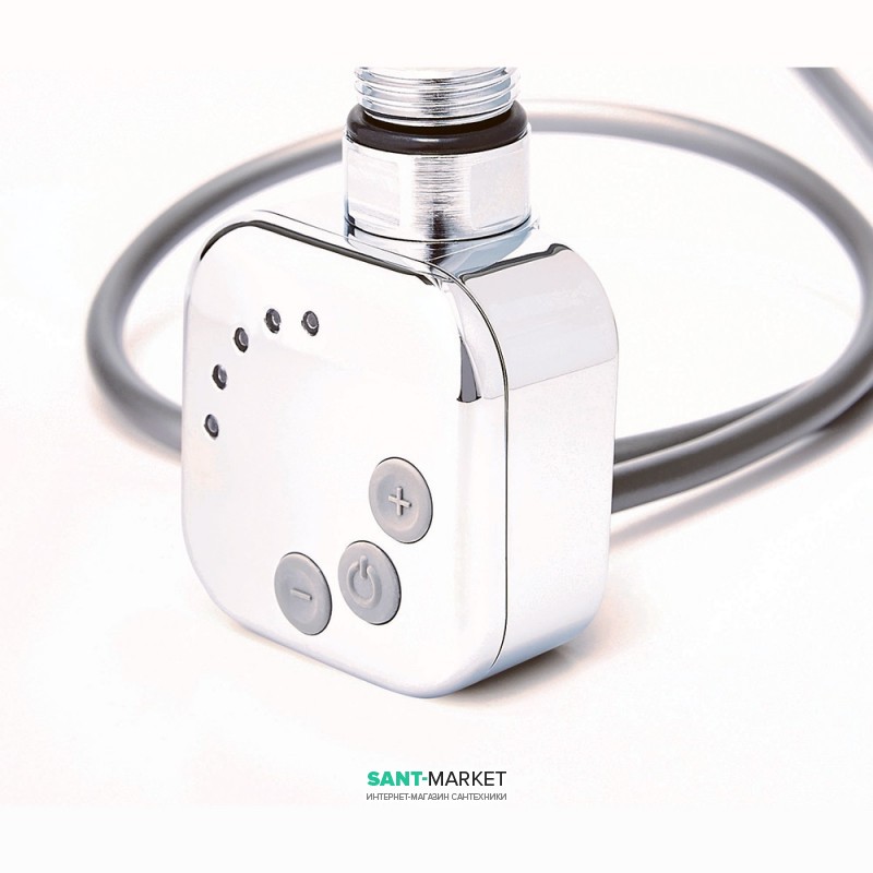  Тэн для полотенцесушителя электрический HeatQ HEC 600 Вт с кабелем хром