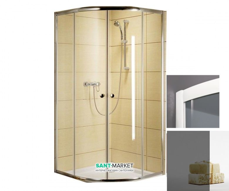 Душевая кабина Radaway Classic A80 белый профиль/стекло графит 30010-04-05