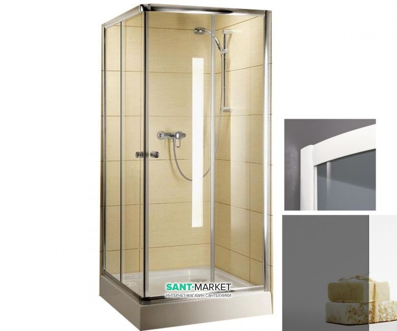 Душова кабіна Radaway Classic C80 білий профіль / скло графіт 30060-04-05