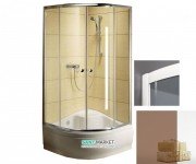 Душова кабіна Radaway Classic A80 / 170 білий профіль / коричневе скло 30011-04-08
