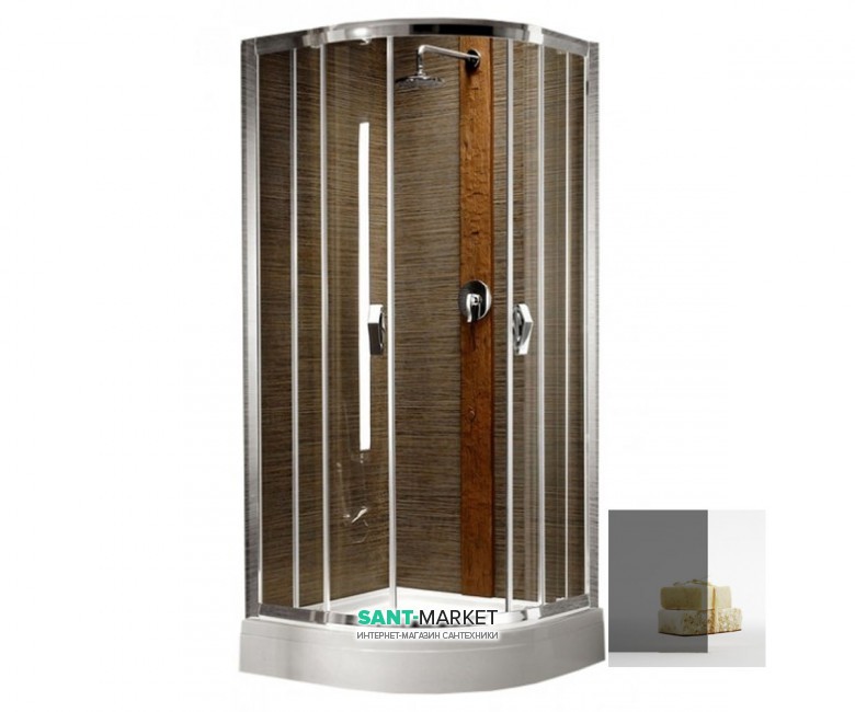 Душова кабіна Radaway Afrodita 80х80 см профіль хром / скло графіт 30112-01-05NA