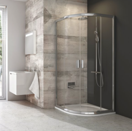 Душовий куточок Ravak Blix BLCP4-90 профіль полірований алюміній / прозоре скло AntiCalc 3B270C00Z1