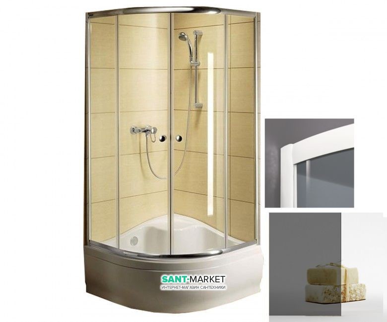 Душевая кабина Radaway Classic A80/170 белый профиль/стекло графит 30011-04-05