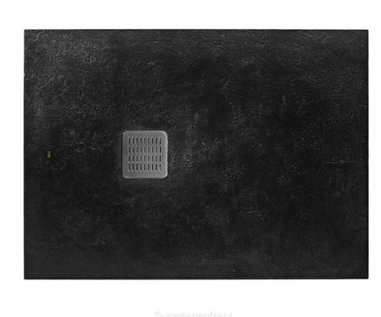 Душовий піддон Roca Terran 100х90 см штучний камінь чорний AP013E838401400
