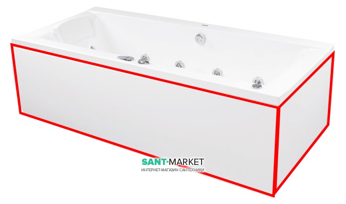 Панель для ванны PoolSpa Windsor фронтальная 180х85 см L левая акрил белый PWOAO10OWL00000