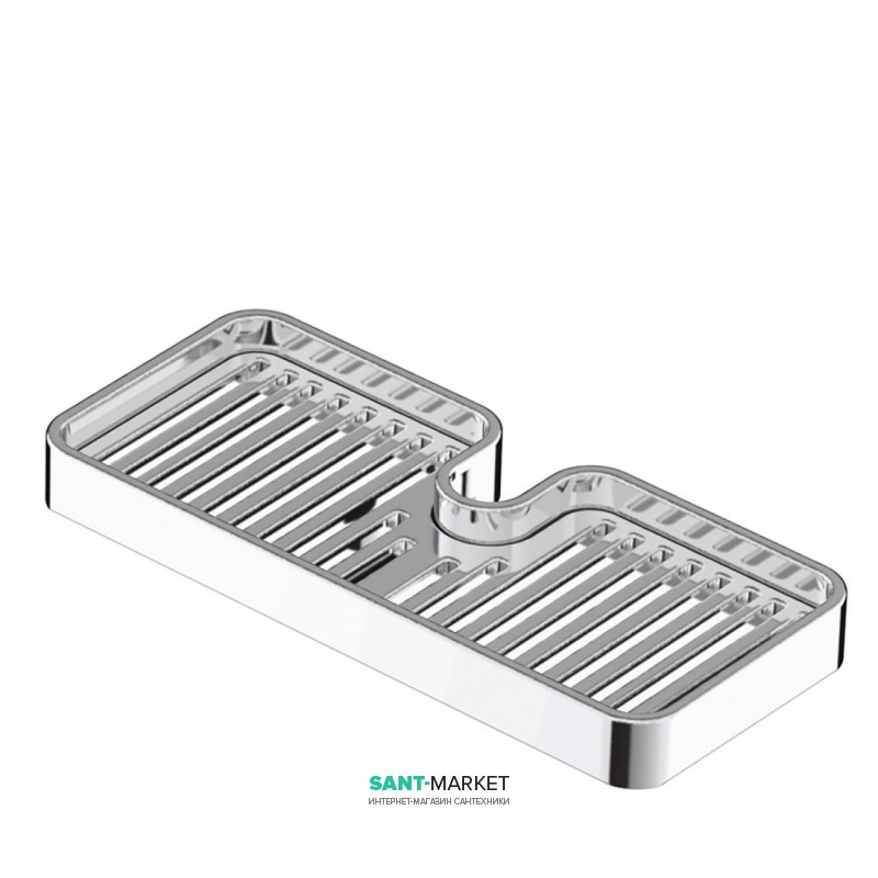 Мыльница для душевой штанги Tres Cub Ø18 мм и Ø24 мм хром 918719510