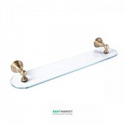 Полочка для ванной Tres Retro-Tres прозрачное стекло/металл состаренная латунь 5246361551