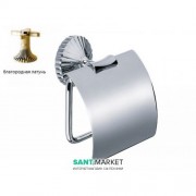 Держатель для туалетной бумаги Jorger Cronos настенный с крышкой благородная латунь 637.00.014.040