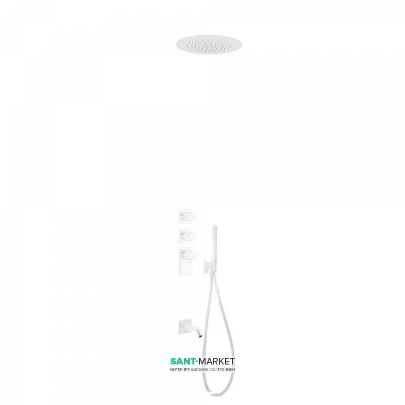 Душова система Tres Block System colors термостатична білий матовий 20635302BM