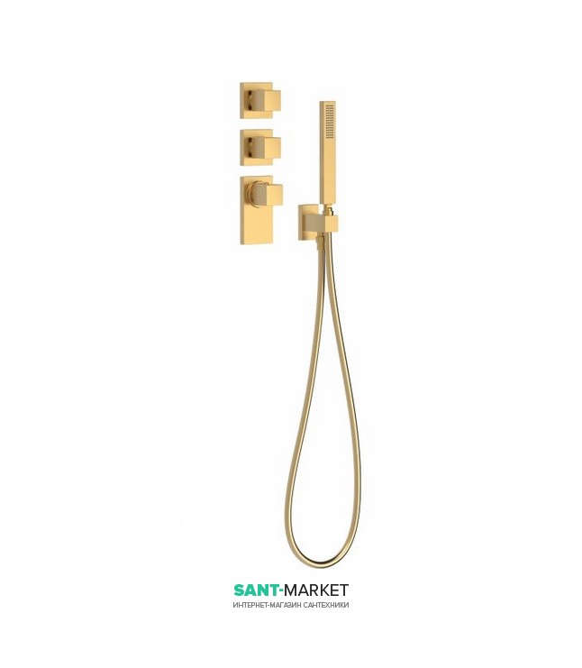 Термостат для душа Tres Block System colors 4 потребителя матовое золото 20625491OM