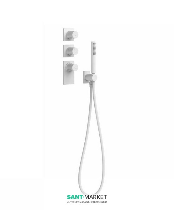 Термостат для душу Tres Block System colors 4 споживача білий матовий 20635491BM