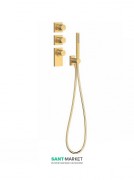 Термостат для душа Tres Block System colors 4 потребителя матовое золото 20635491OM