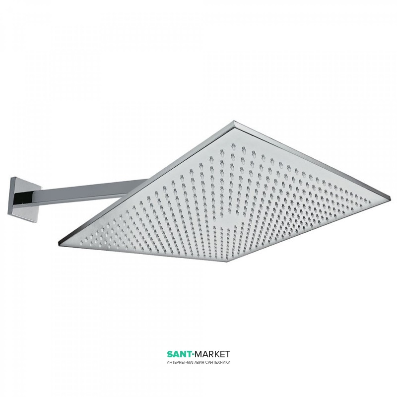 Верхний душ со стены Tres 450х450 мм с кронштейном хром 29953205