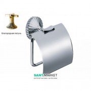 Держатель для туалетной бумаги Jorger Cronos настенный с крышкой благородная латунь 637.00.014.040