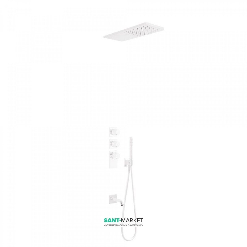 Душова система Tres Block System colors термостатична білий матовий 20635301BM