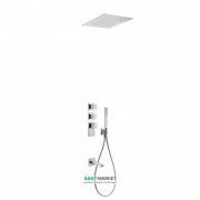 Душова система Tres Block System термостатична з верхнім і ручним душем хром 20625302