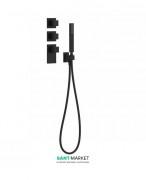 Термостат для душа Tres Block System colors 4 потребителя черный матовый 20625491NM