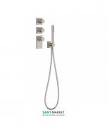 Термостат для душа Tres Block System colors 4 потребителя сталь 20635491AC