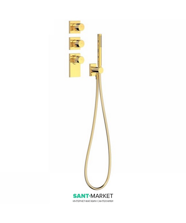 Термостат для душу Tres Block System colors 4 споживача золото 20635491OR