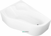 Ванна акриловая угловая PoolSpa коллекция Leda 150х100 L левая с рамой белый PWAE510ZS000000