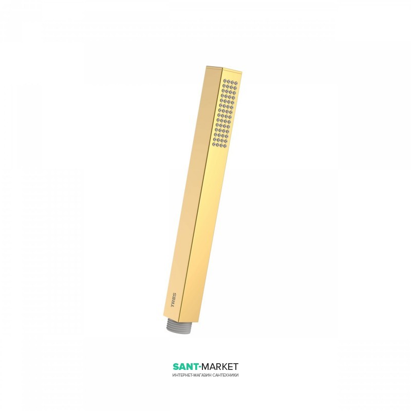 Душевая лейка Tres Cuadro 22х223 мм 1 тип струи золото 00663901OR