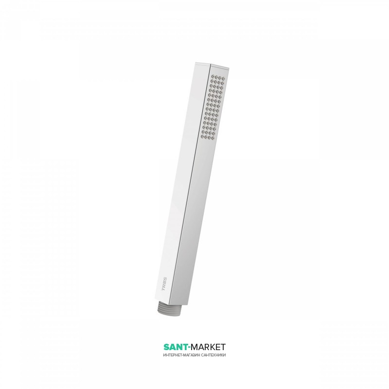 Душевая лейка Tres Cuadro 22х223 мм 1 тип струи белый/хром 00663901BL