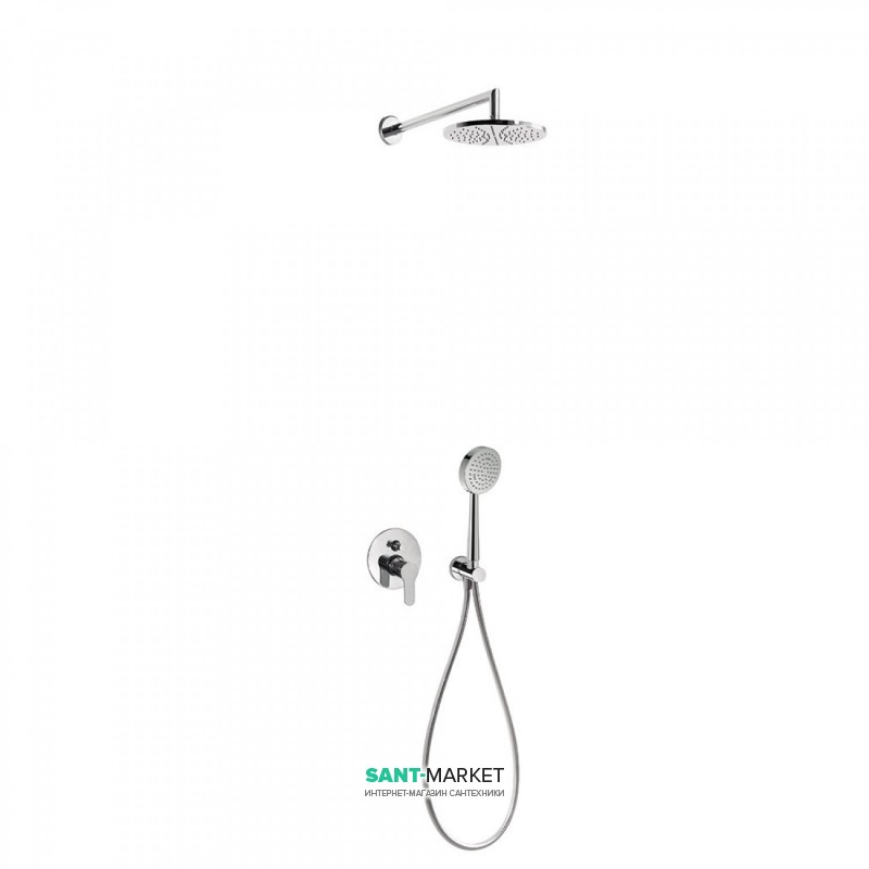 Душевая система Tres BM-Tres с верхним и ручным душем хром 117175