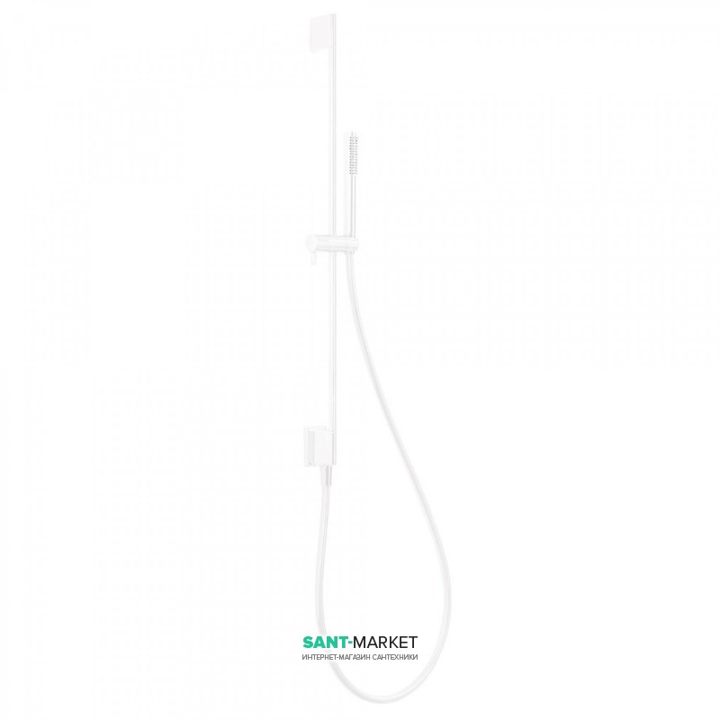 Душевой гарнитур со штангой Tres Showers латунь белый матовый 03493101BM