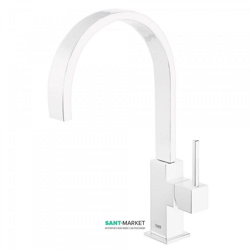 Змішувач для кухні Tres Top Tres colors одноважільний білий матовий 030498BM
