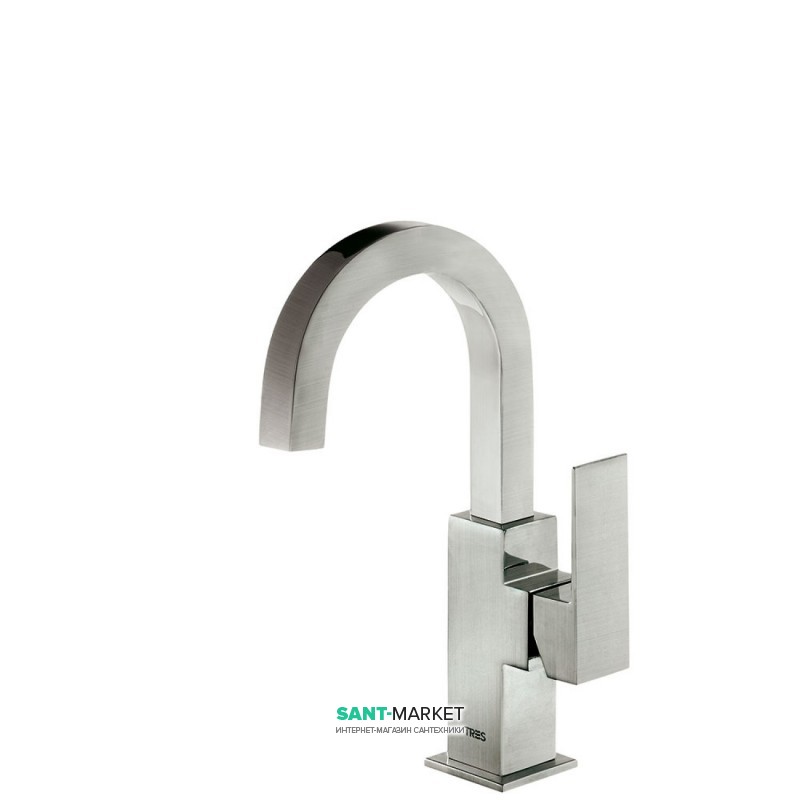Смеситель для раковины Tres Cuadro сolors однорычажный сталь 00660502AC