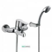 Змішувач для ванни Tres BM-Tres одноважільній настінний з душовою лійкою хром 01717002