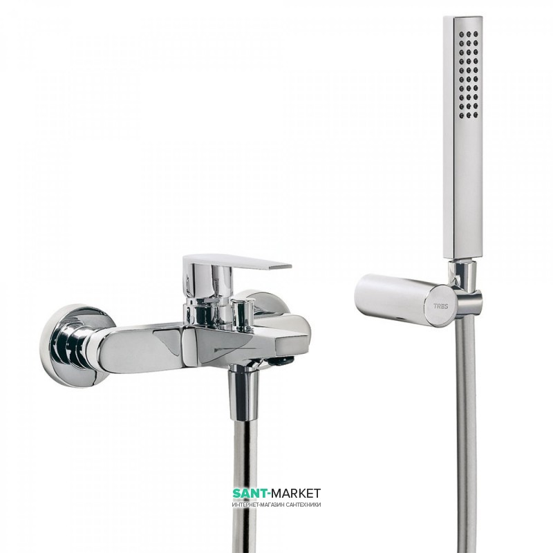 Змішувач для ванни Tres Class-Tres одноважільній з душовою лійкою хром 20517001