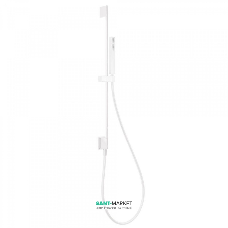 Душовий гарнітур зі штангою Tres Showers латунь білий матовий 03493201BM