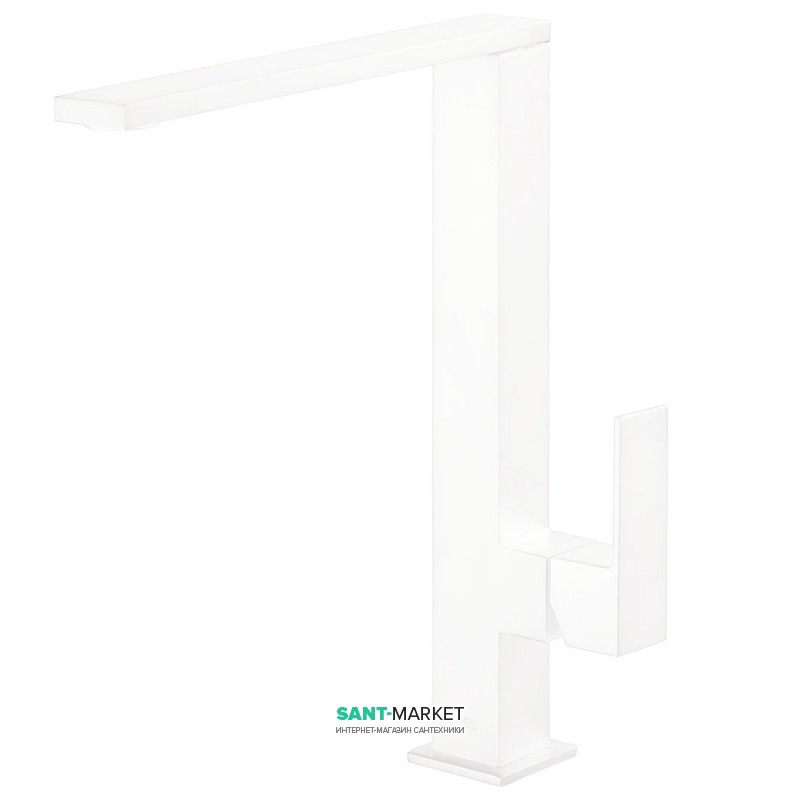 Змішувач для раковини Tres Cuadro colors одноважільний білий матовий 00648501BM