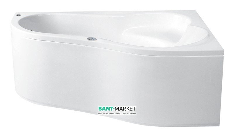 Ванна аэро- и гидромассажная акриловая PoolSpa Leda 160х100 R правая система Smart 2 + белый PHAH510ST2C1960