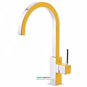 Змішувач для кухні Tres Top Tres colors одноважільний янтарно-жовтий/хром 130497AM