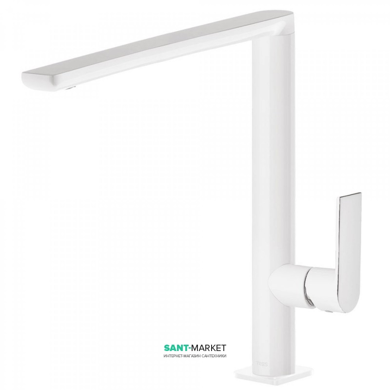 Змішувач для кухні Tres Top Tres colors одноважільний білий/хром 20044001BL