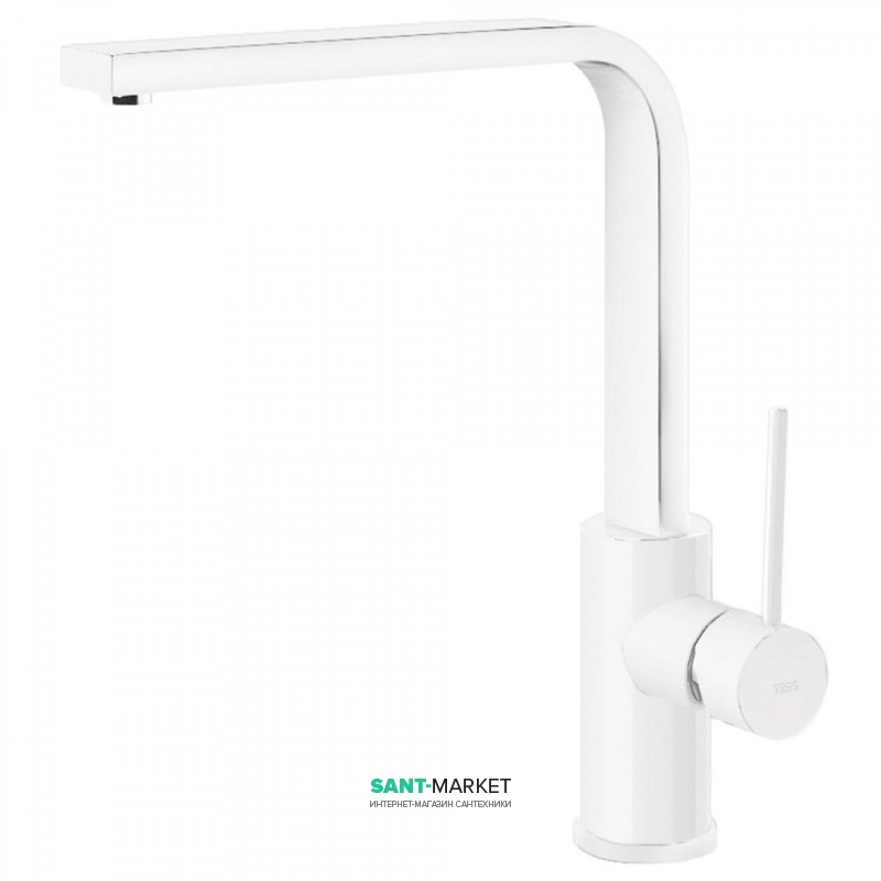 Змішувач для кухні Tres Top Tres colors одноважільний білий матовий 062435BM