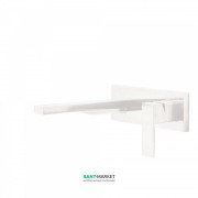 Смеситель для раковины Tres Cuadro сolors настенный однорычажный белый матовый 00620003BM