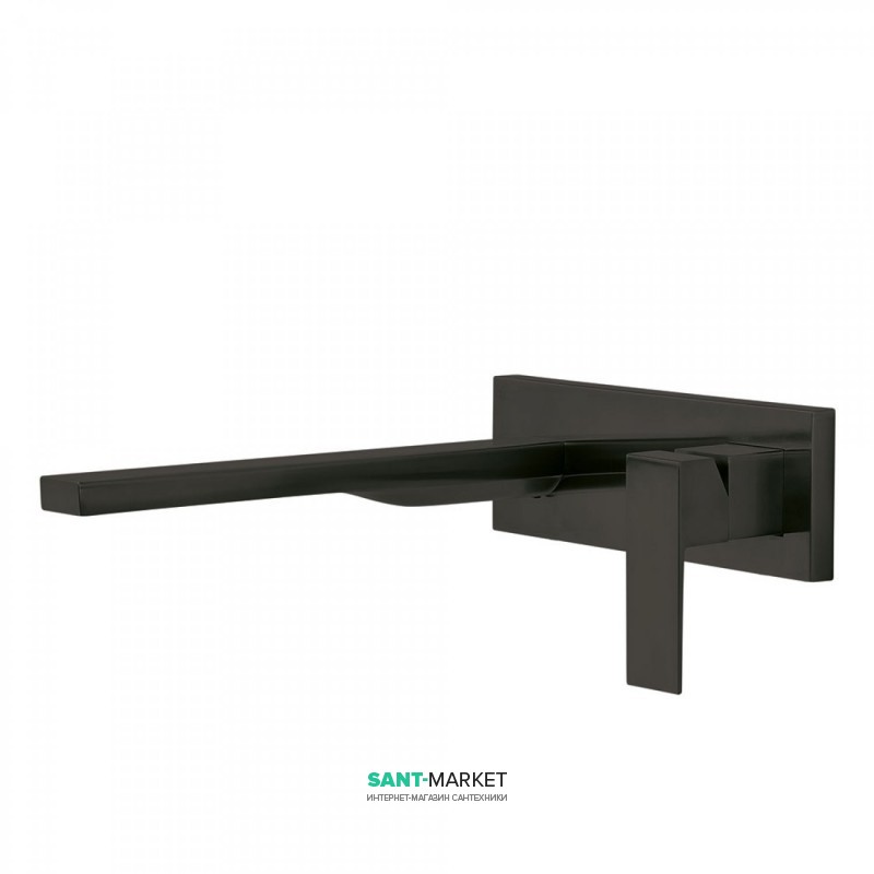 Смеситель для раковины Tres Cuadro сolors настенный однорычажный черный матовый 00620004NM