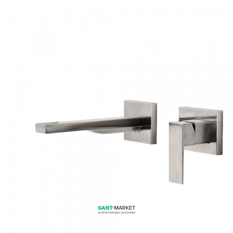 Смеситель для раковины Tres Cuadro сolors настенный однорычажный сталь 00620012AC