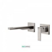 Смеситель для раковины Tres Cuadro сolors настенный однорычажный сталь 00620012AC